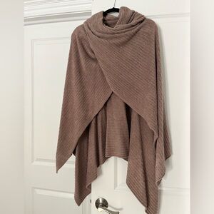 Barefoot Dreams Cozy Chic Lite Cape Cowl-Neck Poncho